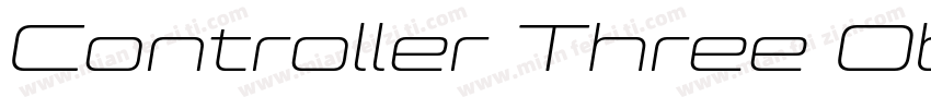 Controller Three Oblique字体转换